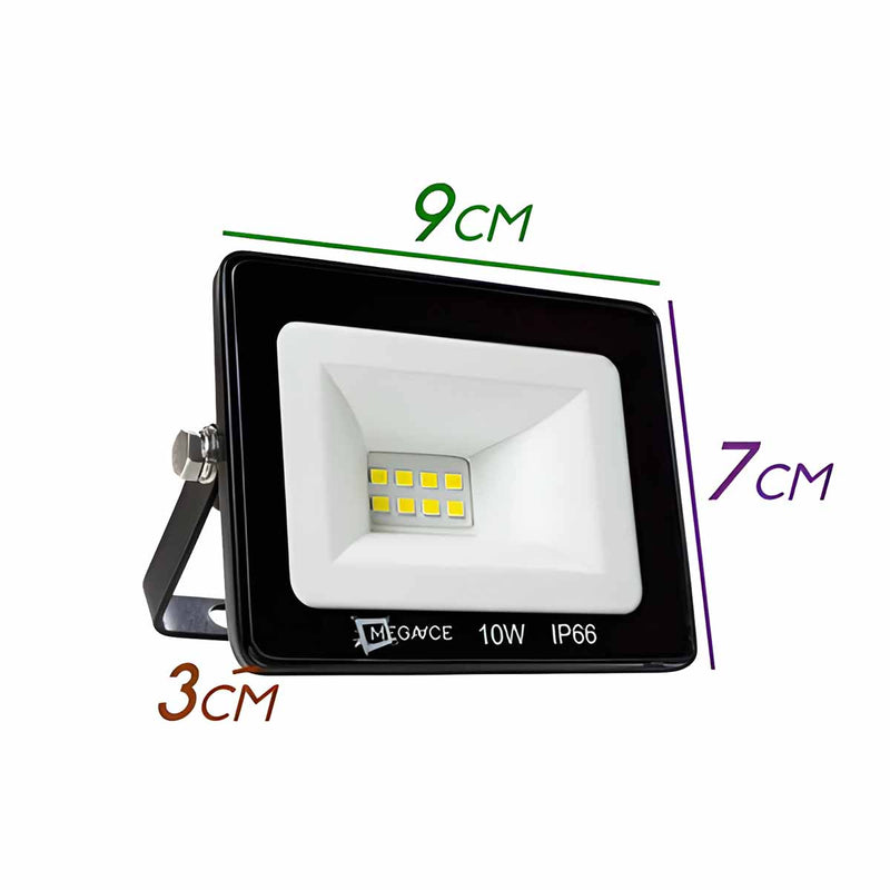 Refletor LED 10W Preto 3000K 800lm IP65 ST2098