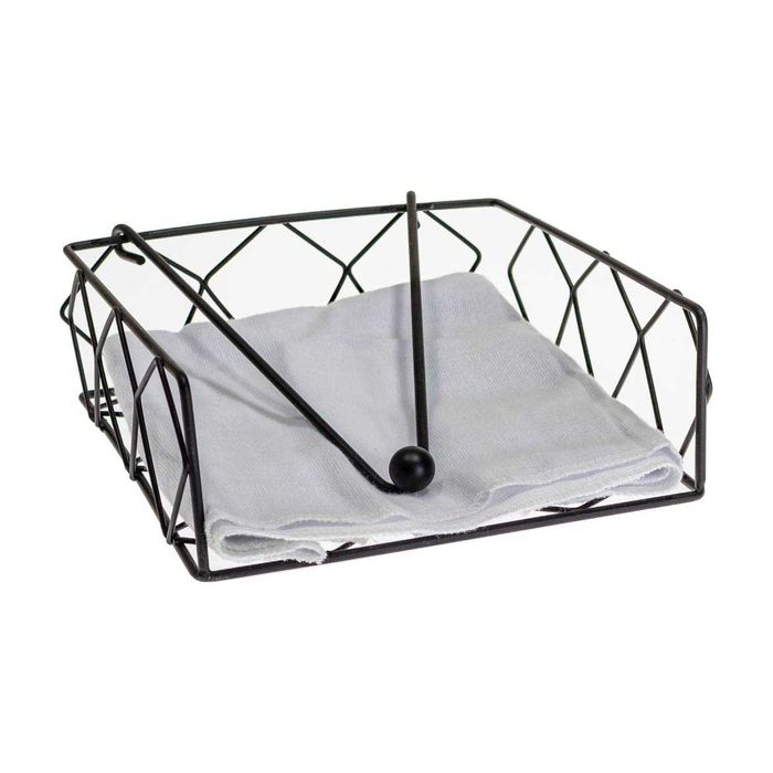 Porta Guardanapo Metal Aramado Quadrado 19x19cm ZL0035 St1646