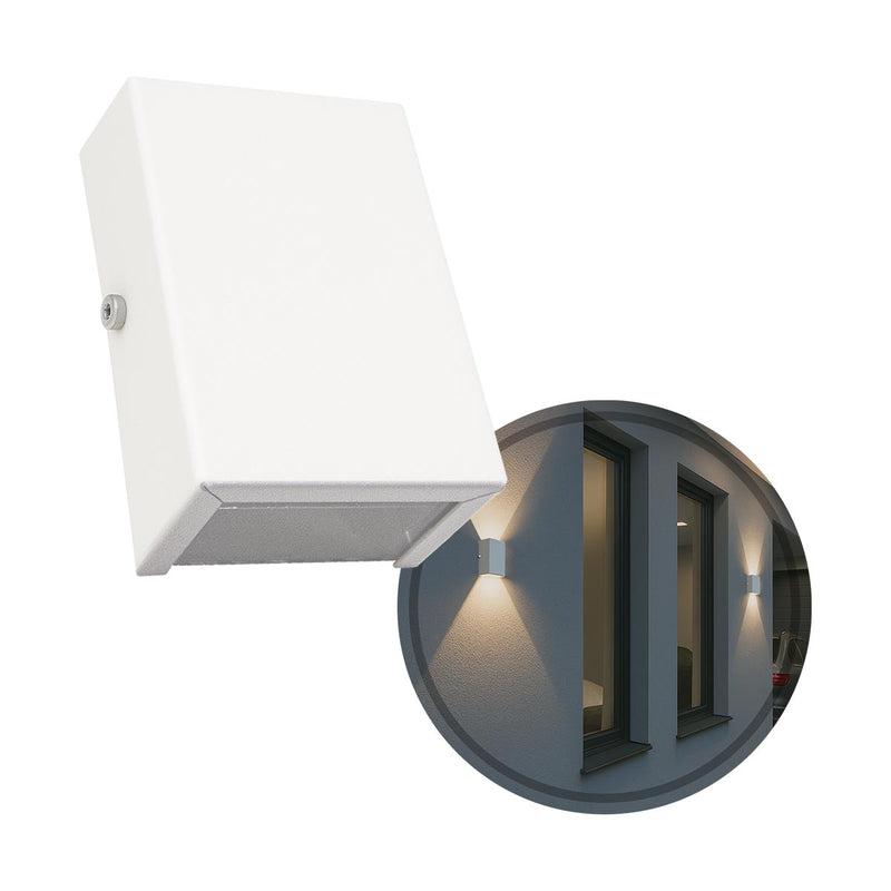 Arandela Slim 2 Focos Alumínio p/G9 Externa Parede Muro ST3144
