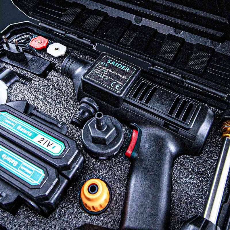 Lavadora Lavajato de Alta Pressão Portatil s/ Fio 500PSI SAIDER SA0005