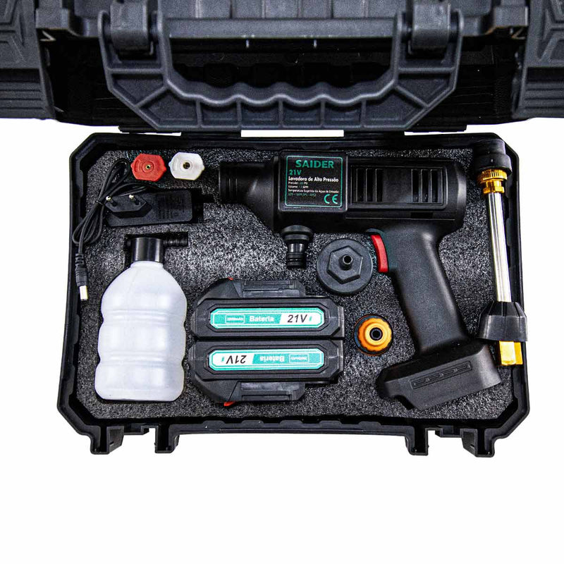 Lavadora Lavajato de Alta Pressão Portatil s/ Fio 500PSI SAIDER SA0005