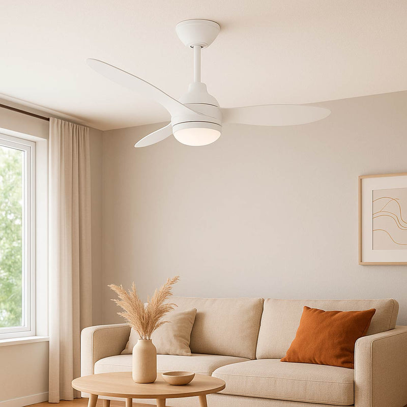 Plafon AIR Breeze LED Multicor C/ Ventilador 37W + Controle Opus ST2915 - Branco