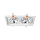 Spot Luminária Teto Retangular Embutir Loyo p/ 2xAR111 Nordecor ST3235