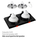 Spot Luminária Teto Retangular Embutir Loyo p/ 2xAR111 Nordecor ST3235