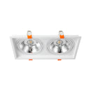 Spot Luminária Teto Retangular Embutir Loyo p/ 2xAR111 Nordecor ST3235