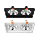Spot Luminária Teto Retangular Embutir Loyo p/ 2xAR111 Nordecor ST3235