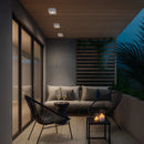 Spot Luminária Slim Sobrepor Teto Beiral Alumínio LED 7W Branco Frio Externo ST3250