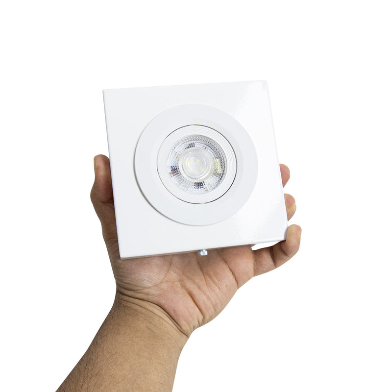 Spot Luminária Slim Sobrepor Teto Beiral Alumínio LED 7W Branco Frio Externo ST3250
