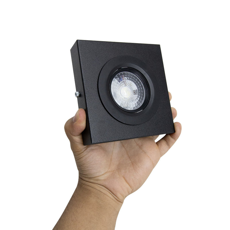 Spot Luminária Slim Sobrepor Teto Beiral Alumínio LED 7W Branco Frio Externo ST3250