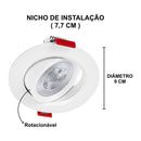 Spot Led Smd Redondo de Embutir Teto 7w Branco Neutro 4000k Orientável St3318