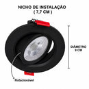 Spot Led Smd Redondo de Embutir Teto 7w Branco Neutro 4000k Orientável St3318