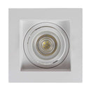Spot de Embutir Quadrado Recuado em ABS Branco 1xGU10 p/ Lâmpada MR16 ST2348