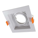 Spot de Embutir Quadrado Recuado em ABS Branco 1xGU10 p/ Lâmpada MR16 ST2348