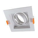 Spot de Embutir Quadrado Recuado em ABS Branco 1xGU10 p/ Lâmpada MR16 ST2348