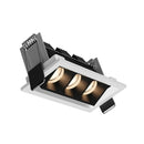 Spot de Embutir Triplo Articulado New Pixel 12W 2700K 30° Branco e Preto em Alumínio ST3364