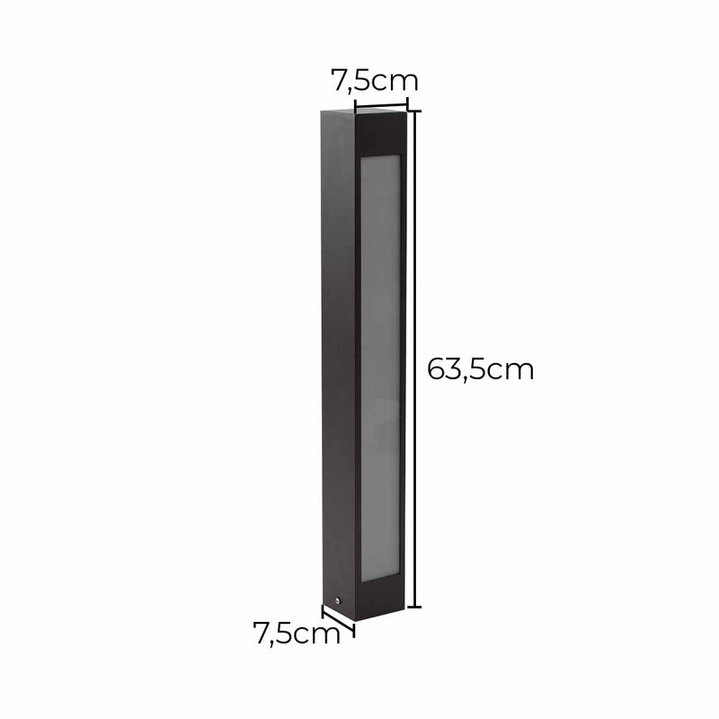 Poste Balizador de Jardim Externo Max p/ T8 60cm Starlumen ST2946