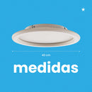 Plafon LED Slin 40cm Branco LED 38W Multicor PZ-1058/400Y ST3138