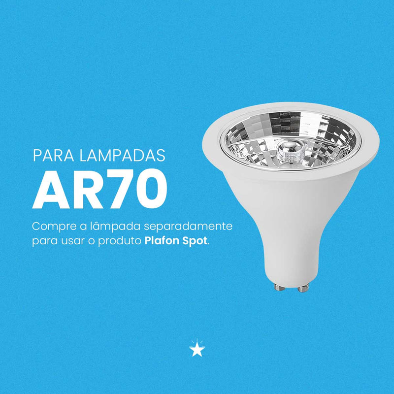 Plafon Spot Sobrepor Box em Alumínio P/ AR70 Starlumen ST2761
