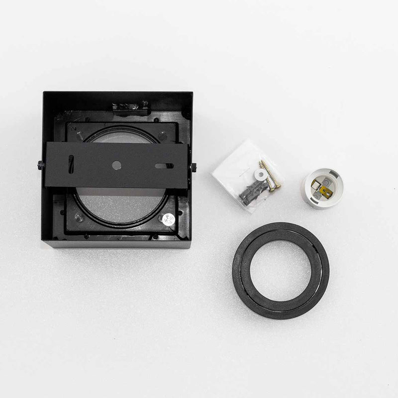 Plafon Spot Sobrepor Teto Box Preto P/ PAR20 Starlumen ST2755