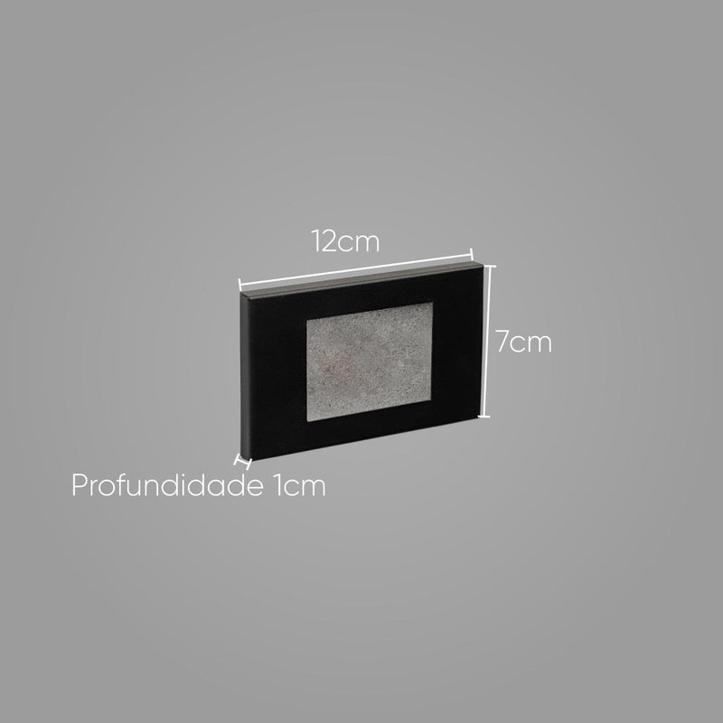 Luminária De Parede Balizador Preto Embutir Cx 4x2 Escada St1314