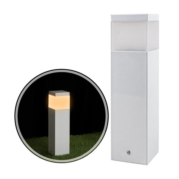 Poste Balizador Grivor 30cm P/ Jardim Em Alumínio Starlumen St1301 - Branco