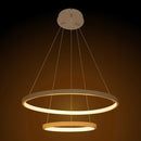 Lustre Pendente Anel LED 40W 2 Arcos 50cm QPD1301-BR St549 - Branco