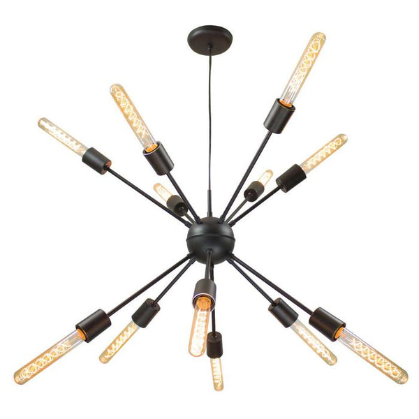 Pendente Sputnik Atom para 12 lâmpadas e27 Preto PD-4965/12-PF St598