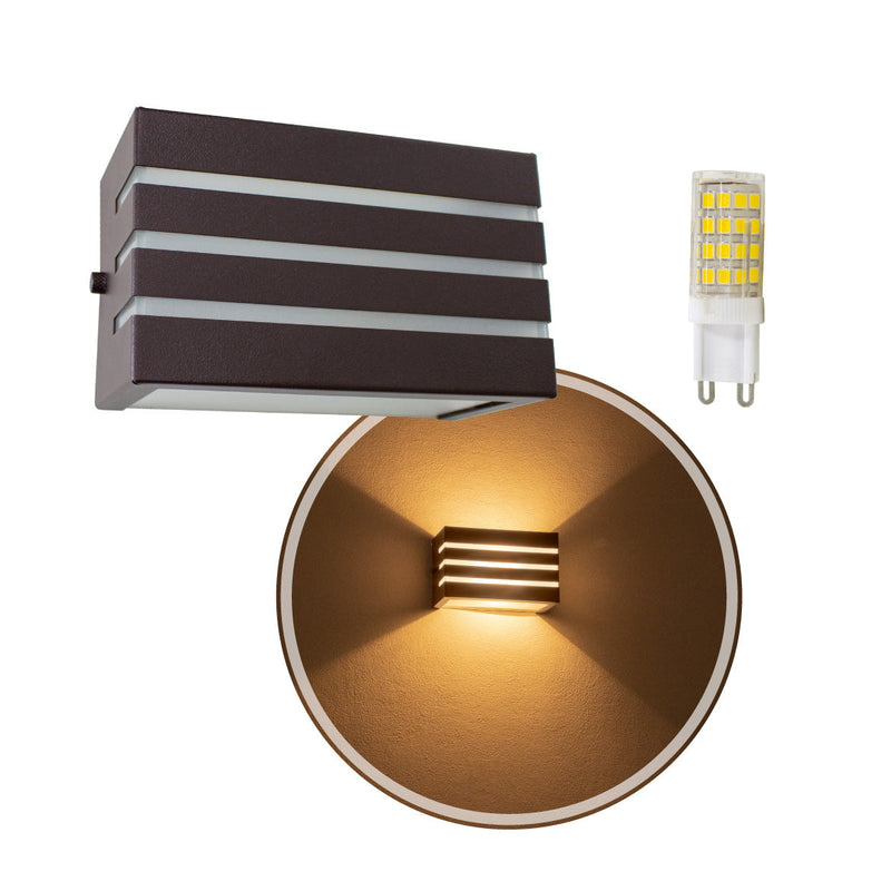 Arandela Frisada + Lâmpada Led 5w Luminária Externa St548