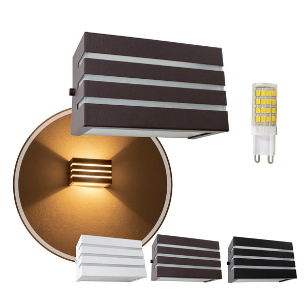 Arandela Frisada + Lâmpada Led 5w Luminária Externa St548