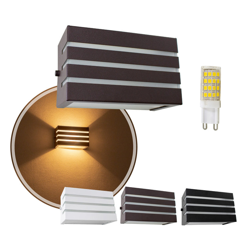Arandela Frisada + Lâmpada Led 5w Luminária Externa St548