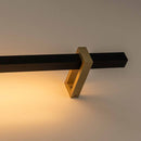 Arandela Plafon LED Olympic Preto e Dourado 25,5W Luz Quente 15016PRDR3K Enerlux ST3098