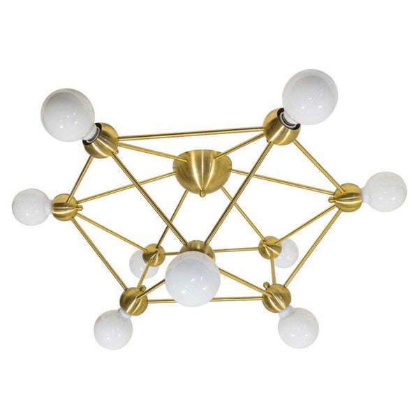 Plafon Zoe Em Metal P/ 9 Lâmpadas E27 75x40cm bronze St1764