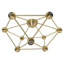 Plafon Zoe Em Metal P/ 9 Lâmpadas E27 75x40cm bronze St1764