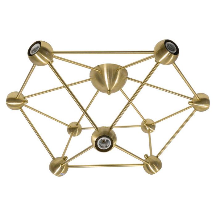 Plafon Zoe Em Metal P/ 9 Lâmpadas E27 75x40cm bronze St1764