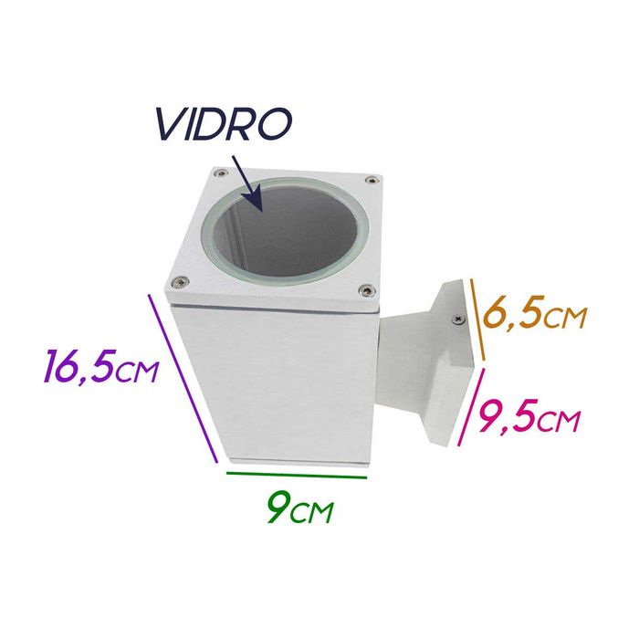 Arandela Are 1 Foco Facho Externa Interna em Metal 16cm E27 St1743