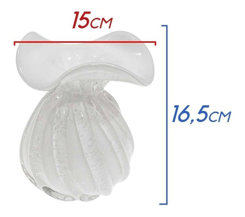 Vaso Murano Trouxinha 16x15cm Od0015 St1667