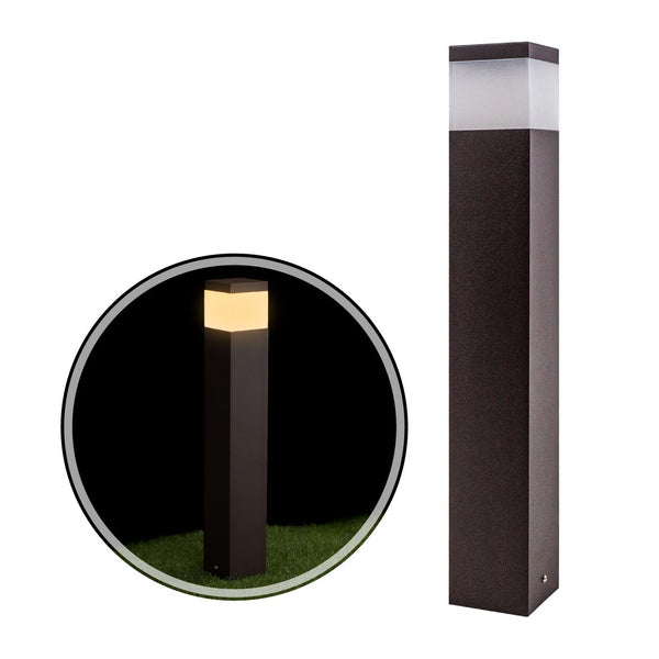 Poste Balizador Luminária de Jardim Grivor 50cm Starlumen ST222 - Marrom