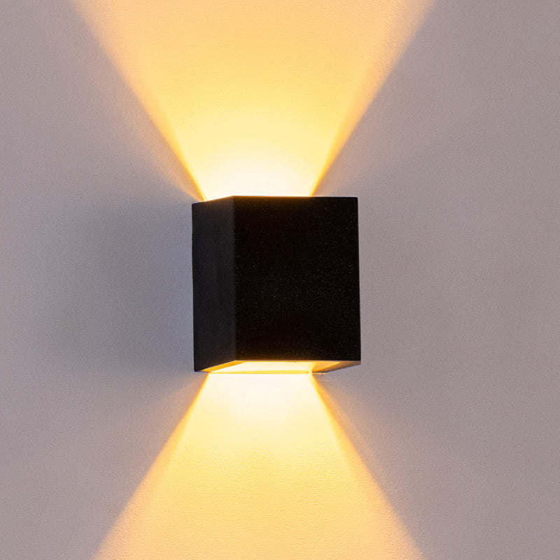Arandela  Lumiária de Parede Efeito 2 Focos Sem Friso Box Policarbonato St1386