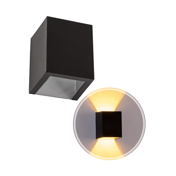 Arandela  Lumiária de Parede Efeito 2 Focos Sem Friso Box Policarbonato St1386