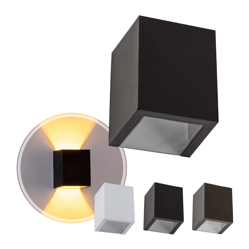 Arandela  Lumiária de Parede Efeito 2 Focos Sem Friso Box Policarbonato St1386