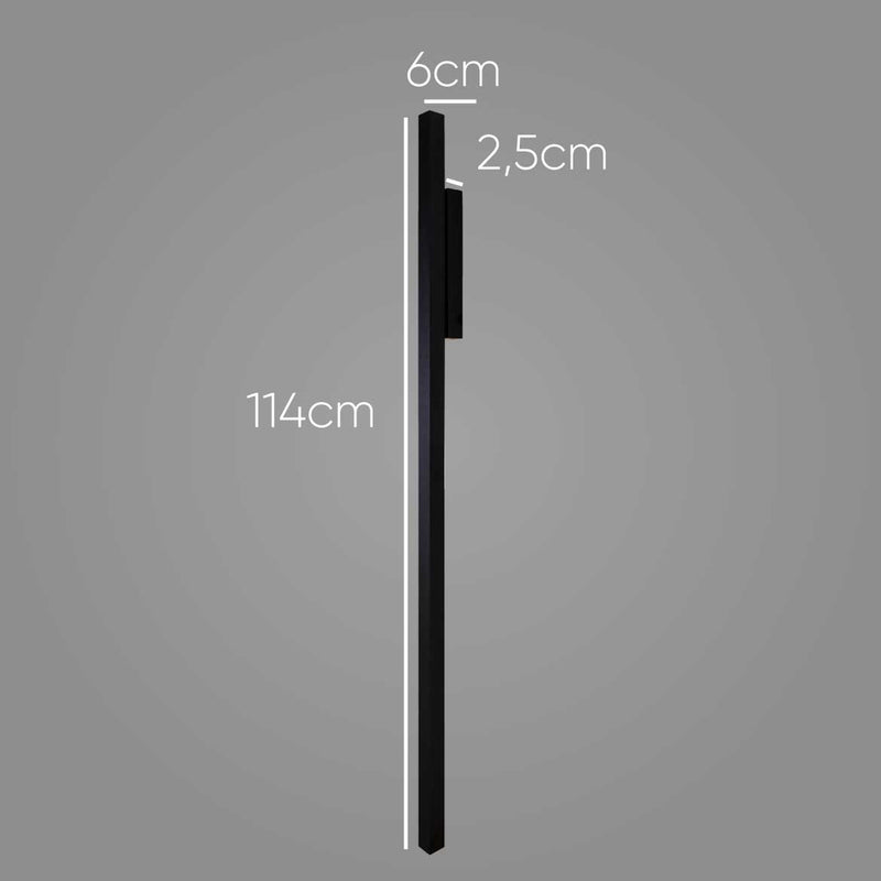 Arandela Preta Parede Fit LED 32W 114cm 3000k Efeito 657LED3-PT ST1257