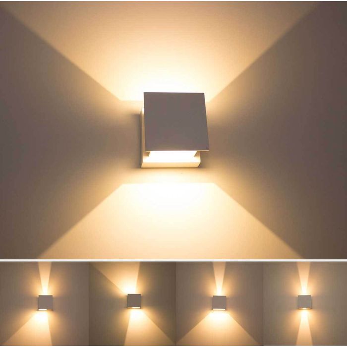 Arandela Quasar Efeito 2 Fachos Regulável LED 5W Branco Quente ST423