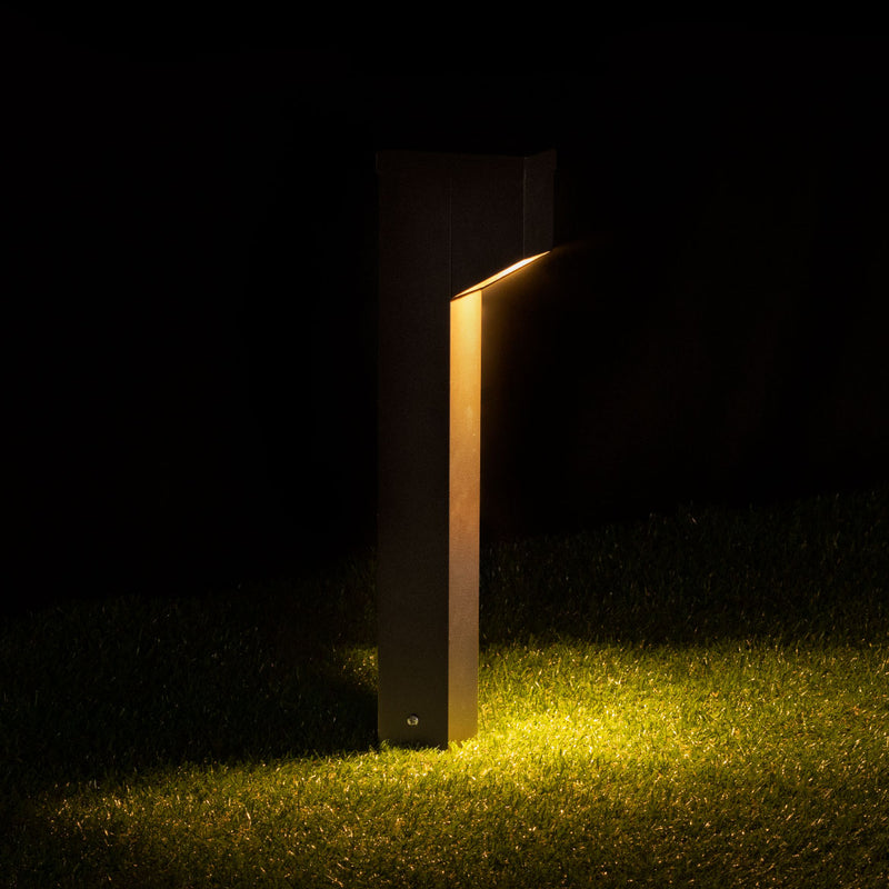 Poste Balizador Luminária Jardim Lunor Uno 1 Foco P/ MR11 ST2766 - Preto