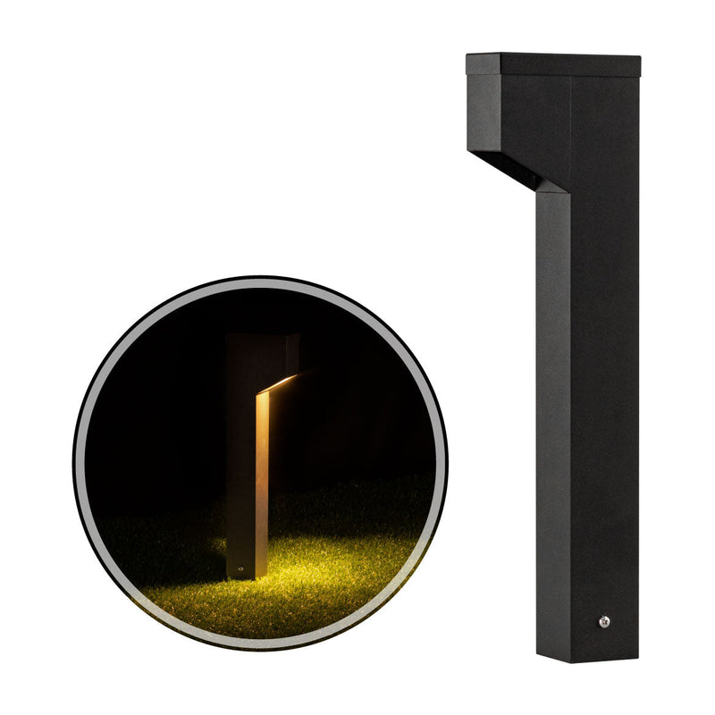 Poste Balizador Luminária Jardim Lunor Uno 1 Foco P/ MR11 ST2766 - Preto