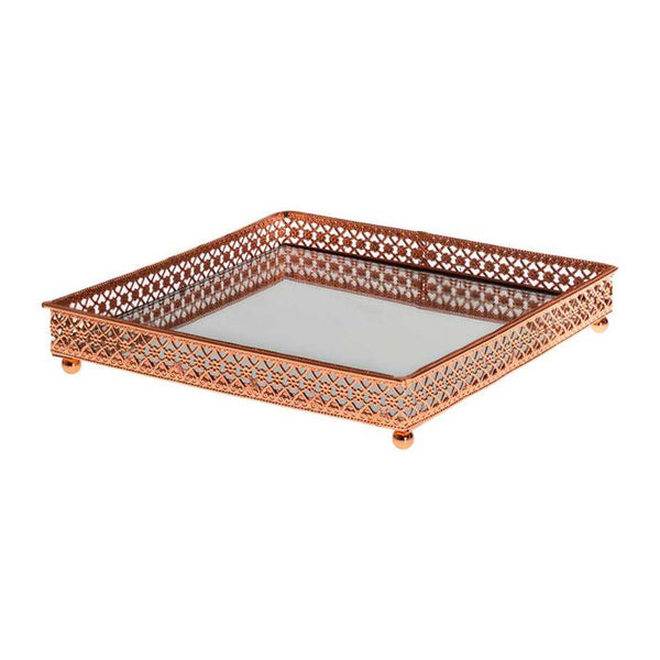 Bandeja Espelhada Quadrada 16,5x16,5cm Decoração KV0134 St1639