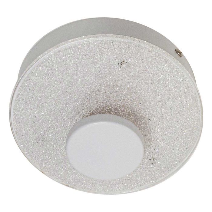 Plafon Kyara Branco LED 6W 16cm Efeito Estrelado Com Cristais HL004-R-WH ST1775