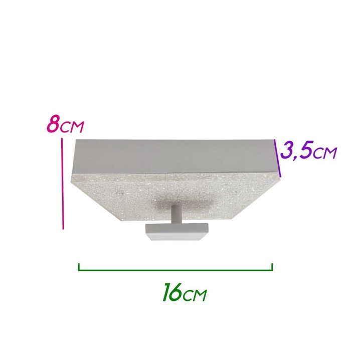 Plafon Kyara Branco Led 6w 16cm Efeito Estrelado Com Cristais HL002-Q-WH St1773