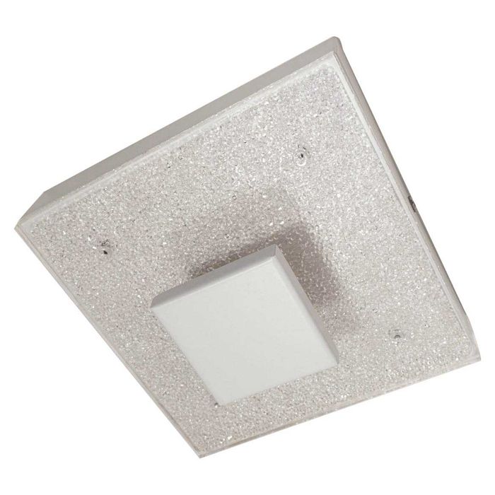 Plafon Kyara Branco Led 6w 16cm Efeito Estrelado Com Cristais HL002-Q-WH St1773
