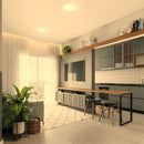 Painel Plafon LED 6W Luminária Embutir Teto Redondo IRC70 Luz Quente 3000k ST534