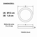 Painel Plafon LED 6W Luminária Embutir Teto Redondo IRC70 Luz Quente 3000k ST534